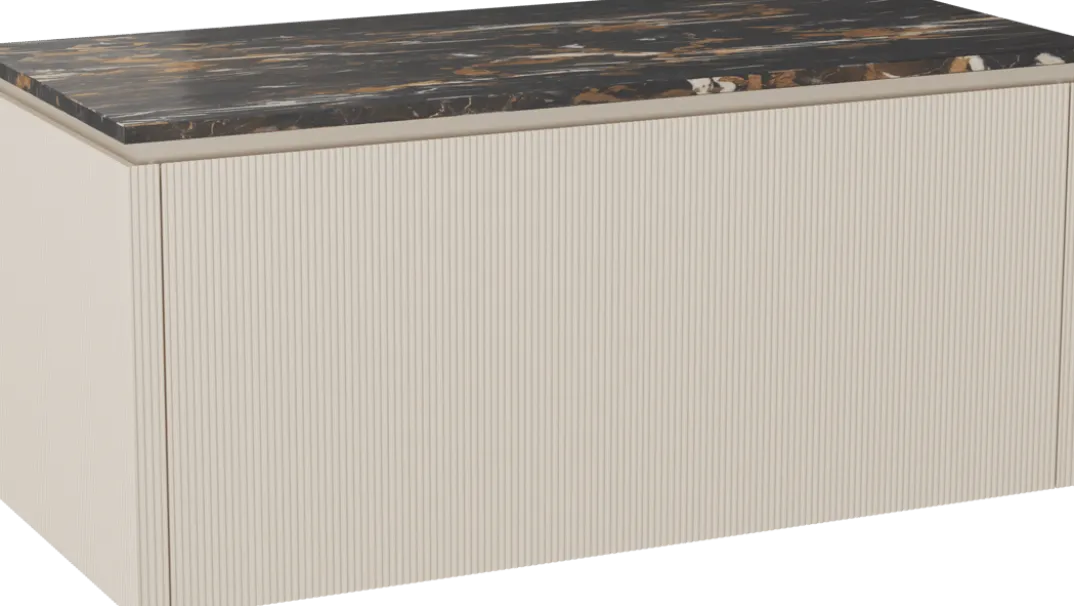 Balmani Eclips badkamermeubel met Stretto wastafelblad voor waskom(men)