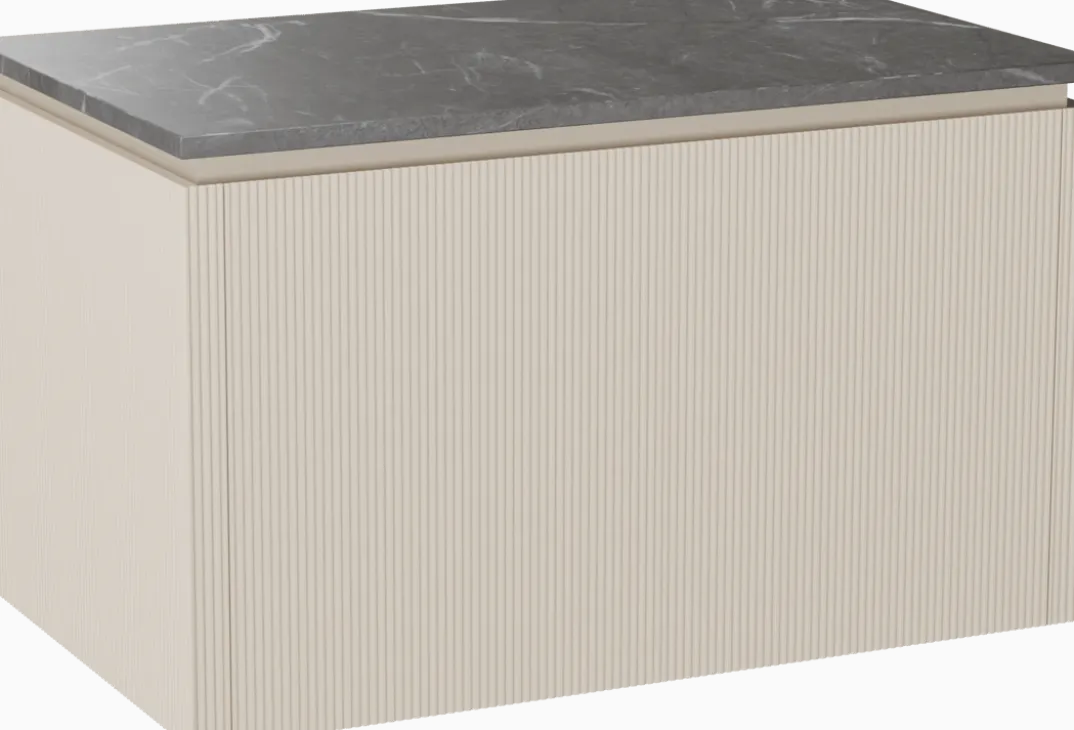 Balmani Eclips badkamermeubel met Stretto wastafelblad voor waskom(men)