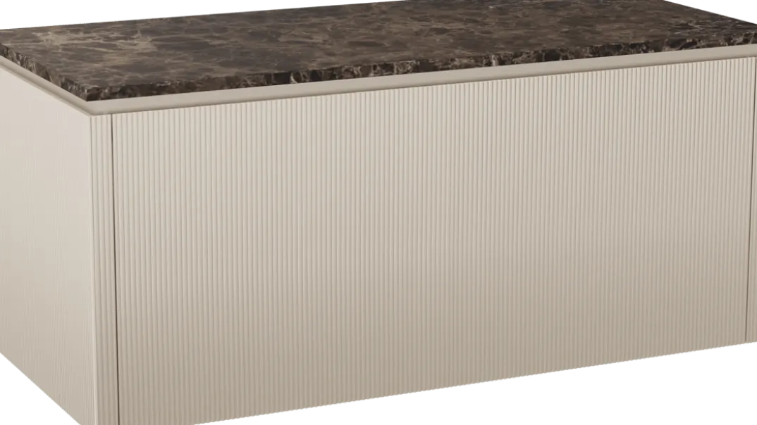 Balmani Eclips badkamermeubel met Stretto wastafelblad voor waskom(men)