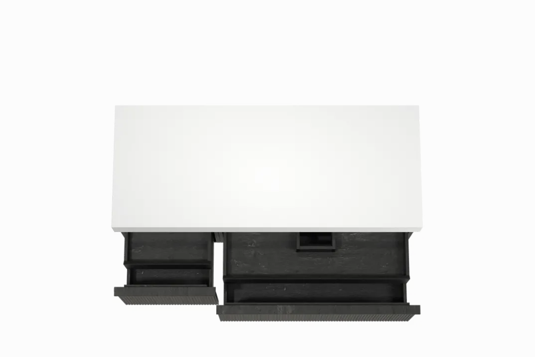 Balmani Forma badkamermeubel met Dominus wastafelblad voor waskom(men)