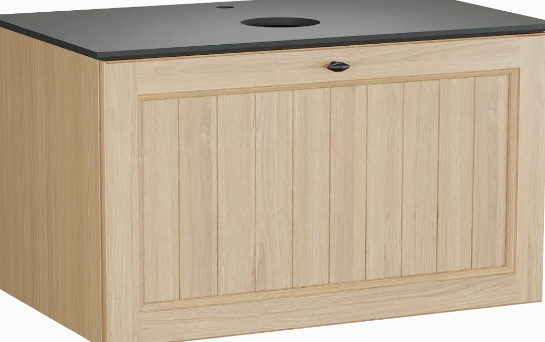 Balmani Lemon badkamermeubel met Facetta wastafelblad voor waskom(men)