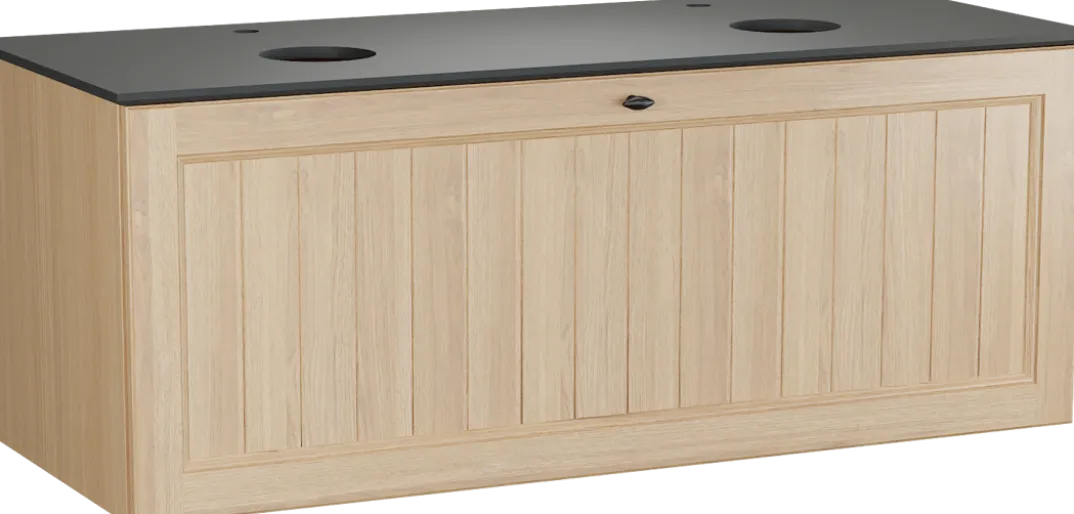 Balmani Lemon badkamermeubel met Facetta wastafelblad voor waskom(men)
