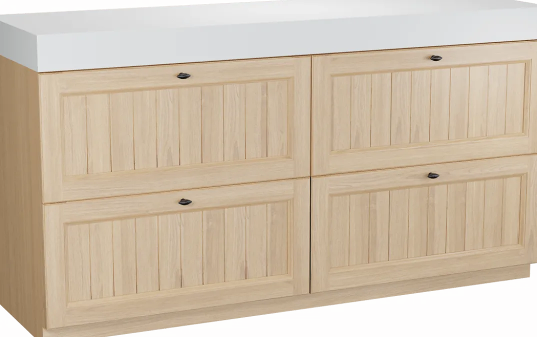 Balmani Lemon badkamermeubel met Dominus wastafelblad voor waskom(men)