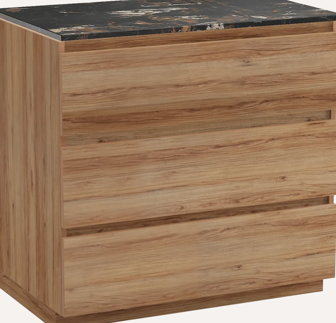 Balmani Lucida badkamermeubel met Stretto wastafelblad voor waskom(men)