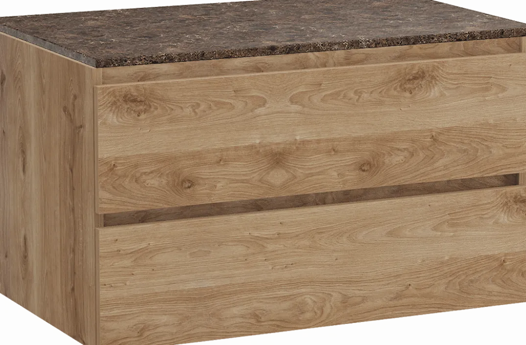 Balmani Lucida badkamermeubel met Stretto wastafelblad voor waskom(men)