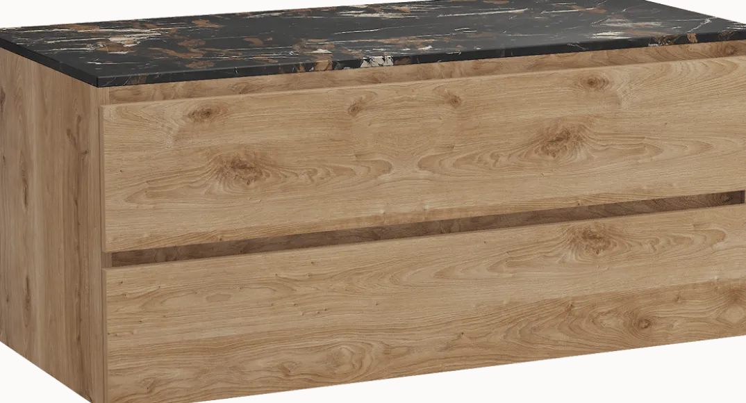 Balmani Lucida badkamermeubel met Stretto wastafelblad voor waskom(men)