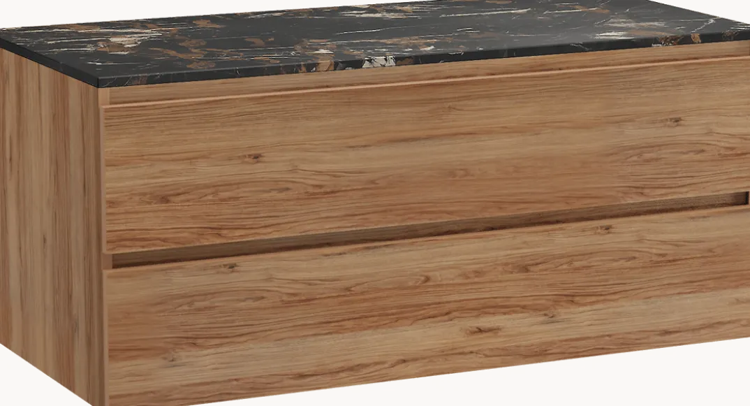 Balmani Lucida badkamermeubel met Stretto wastafelblad voor waskom(men)