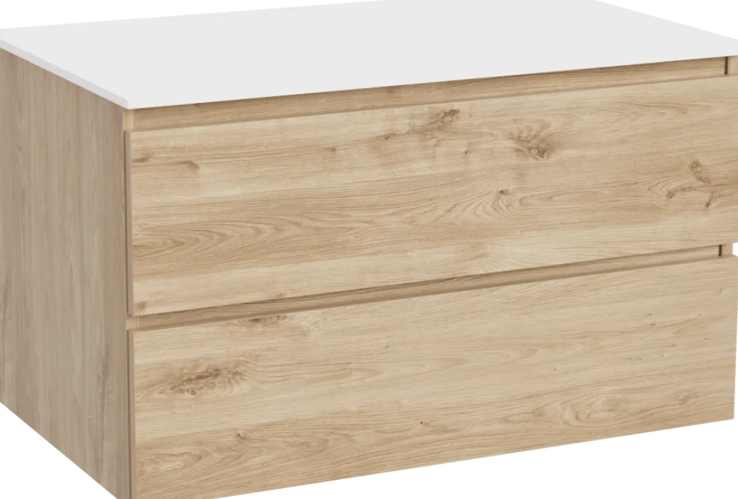 Balmani Lucida badkamermeubel met Stretto wastafelblad voor waskom(men)