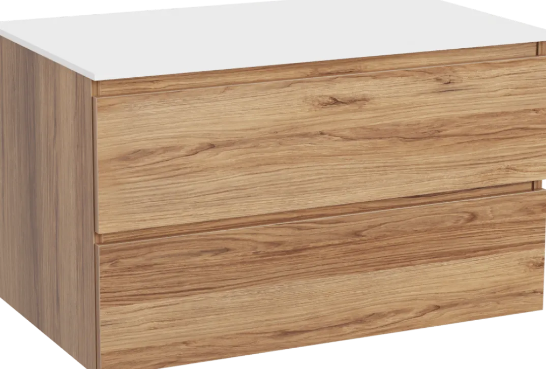 Balmani Lucida badkamermeubel met Stretto wastafelblad voor waskom(men)
