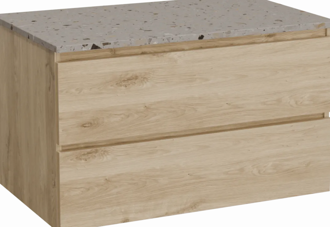 Balmani Lucida badkamermeubel met Stretto wastafelblad voor waskom(men)