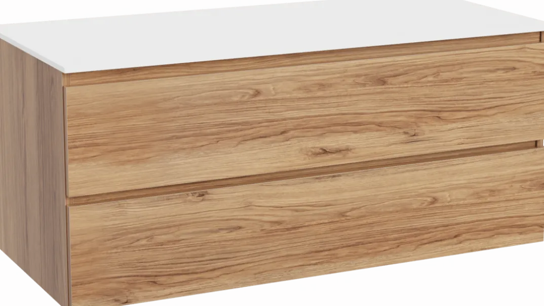 Balmani Lucida badkamermeubel met Stretto wastafelblad voor waskom(men)