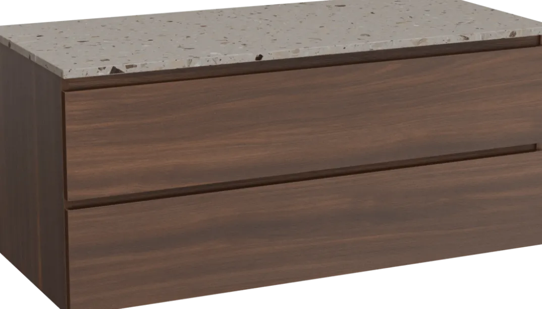 Balmani Lucida badkamermeubel met Stretto wastafelblad voor waskom(men)