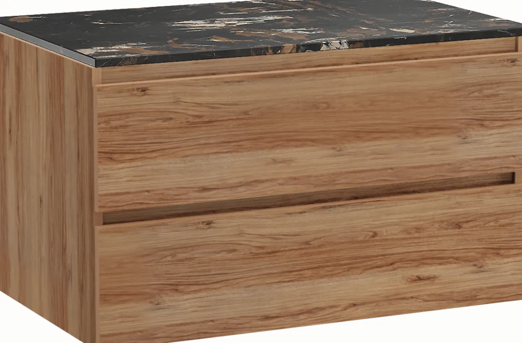 Balmani Lucida badkamermeubel met Stretto wastafelblad voor waskom(men)