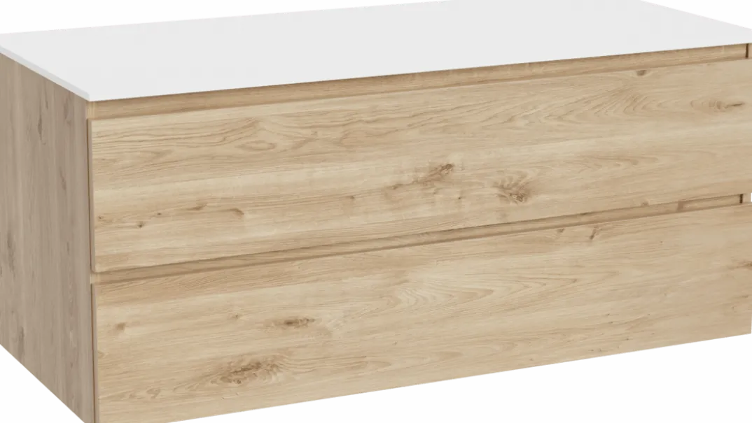Balmani Lucida badkamermeubel met Stretto wastafelblad voor waskom(men)