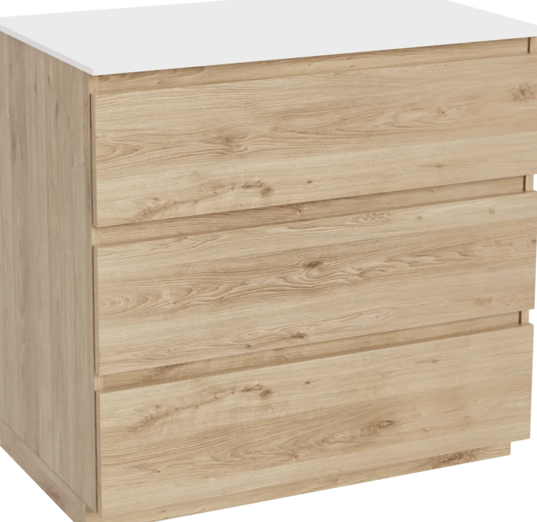 Balmani Lucida badkamermeubel met Stretto wastafelblad voor waskom(men)