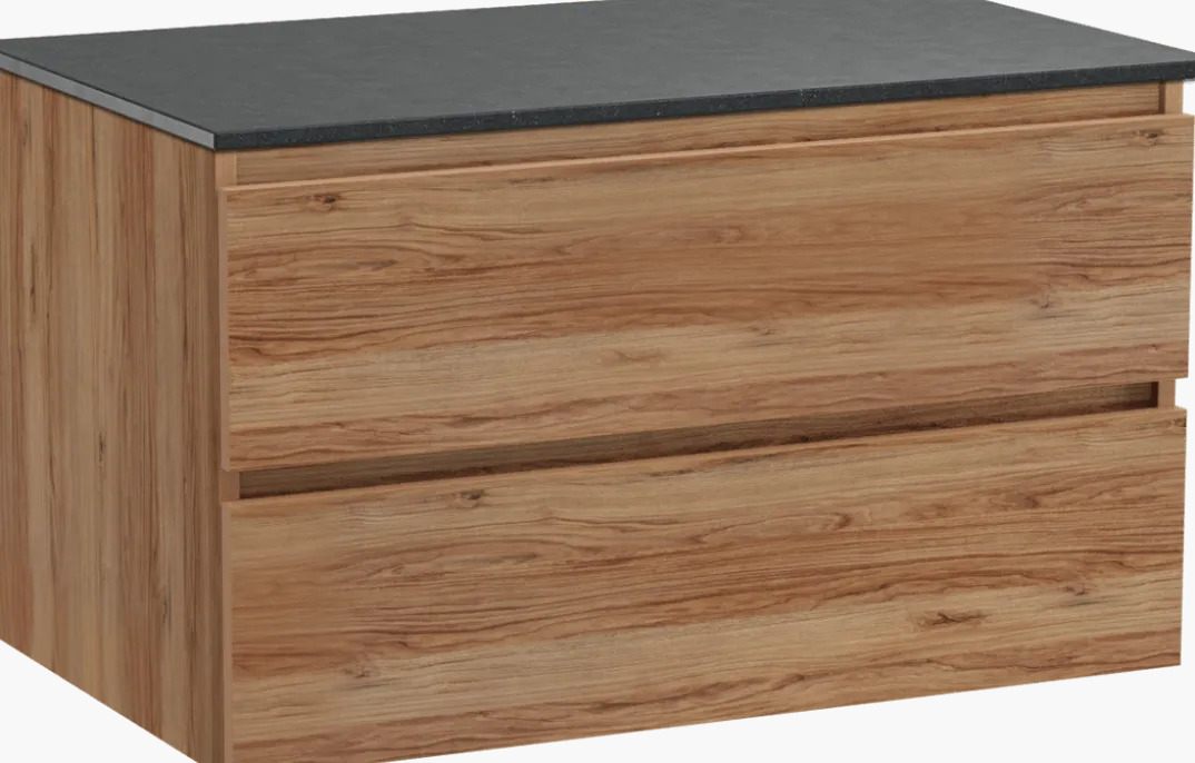 Balmani Lucida badkamermeubel met Stretto wastafelblad voor waskom(men)