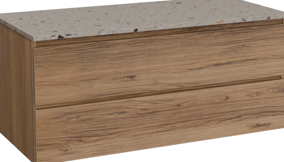 Balmani Lucida badkamermeubel met Stretto wastafelblad voor waskom(men)