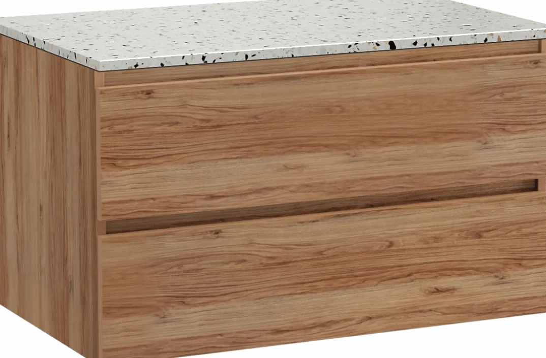 Balmani Lucida badkamermeubel met Stretto wastafelblad voor waskom(men)