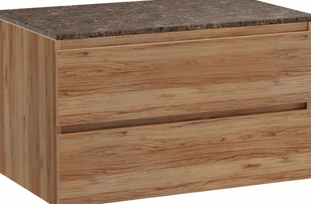 Balmani Lucida badkamermeubel met Stretto wastafelblad voor waskom(men)