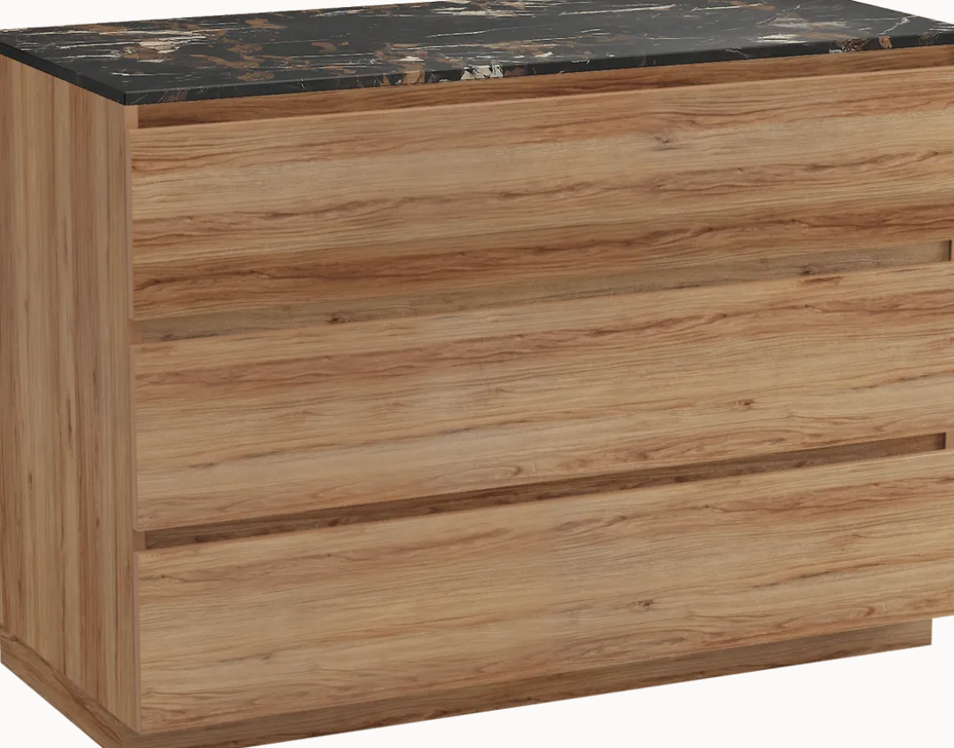 Balmani Lucida badkamermeubel met Stretto wastafelblad voor waskom(men)