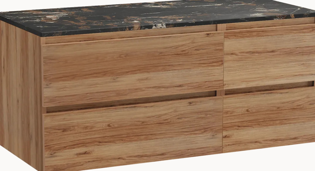 Balmani Lucida badkamermeubel met Stretto wastafelblad voor waskom(men)