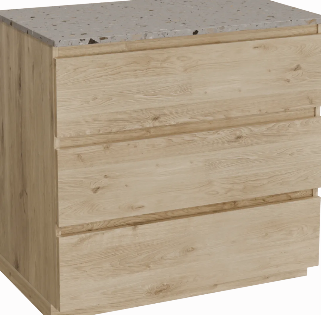 Balmani Lucida badkamermeubel met Stretto wastafelblad voor waskom(men)