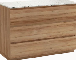 Balmani Lucida badkamermeubel met Stretto wastafelblad voor waskom(men)