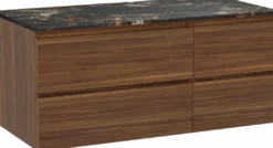 Balmani Lucida badkamermeubel met Stretto wastafelblad voor waskom(men)