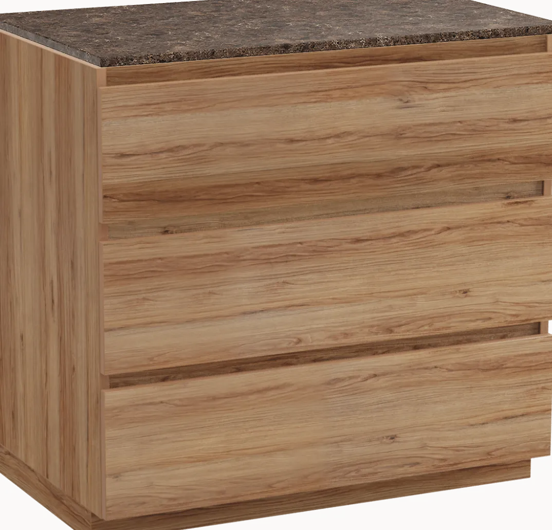 Balmani Lucida badkamermeubel met Stretto wastafelblad voor waskom(men)