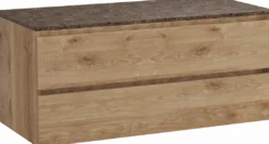 Balmani Lucida badkamermeubel met Stretto wastafelblad voor waskom(men)