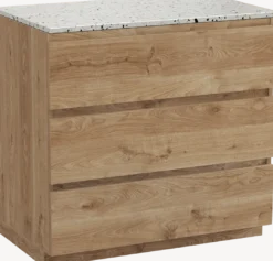 Balmani Lucida badkamermeubel met Stretto wastafelblad voor waskom(men)