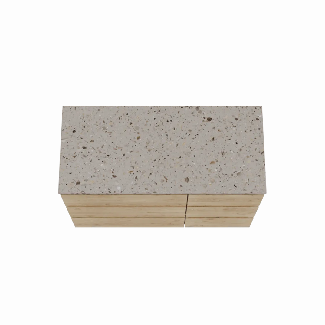 Balmani Lucida badkamermeubel met Stretto wastafelblad voor waskom(men)