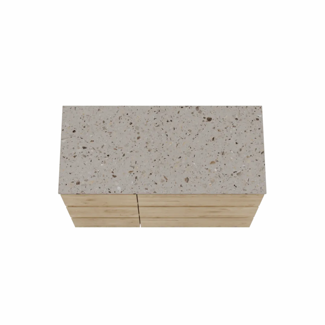 Balmani Lucida badkamermeubel met Stretto wastafelblad voor waskom(men)