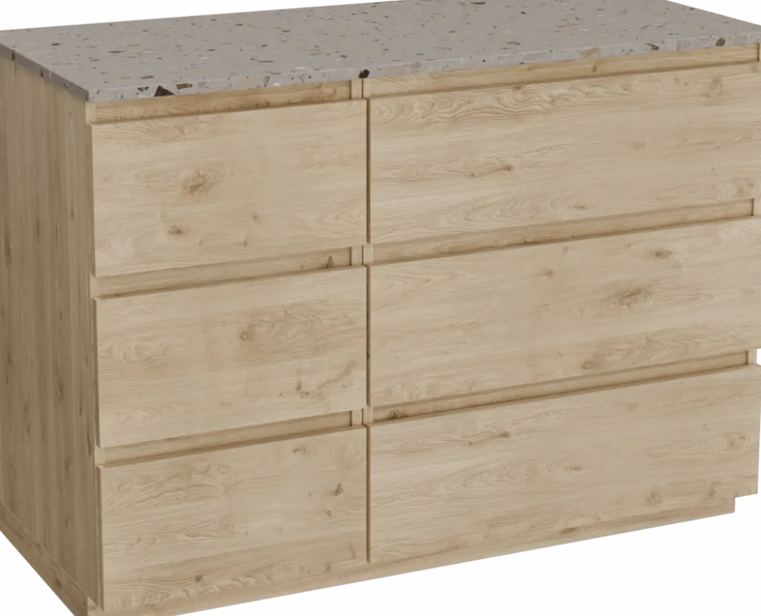 Balmani Lucida badkamermeubel met Stretto wastafelblad voor waskom(men)