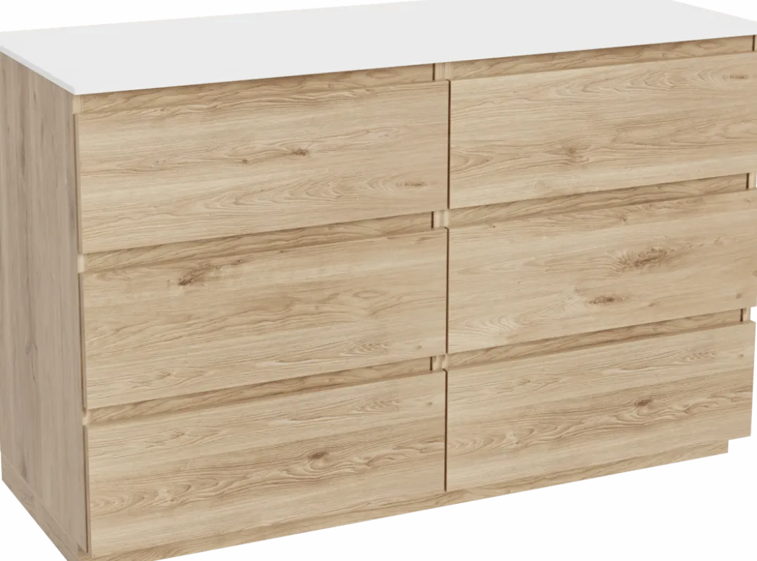 Balmani Lucida badkamermeubel met Stretto wastafelblad voor waskom(men)