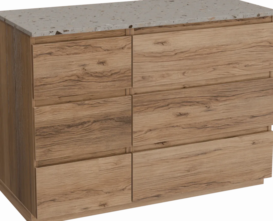 Balmani Lucida badkamermeubel met Stretto wastafelblad voor waskom(men)