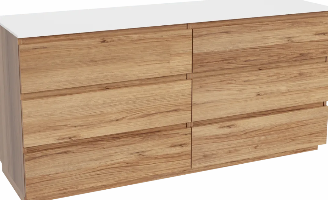 Balmani Lucida badkamermeubel met Stretto wastafelblad voor waskom(men)