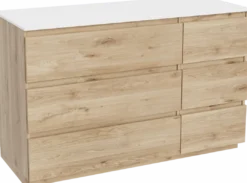 Balmani Lucida badkamermeubel met Stretto wastafelblad voor waskom(men)