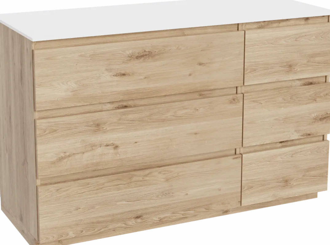Balmani Lucida badkamermeubel met Stretto wastafelblad voor waskom(men)
