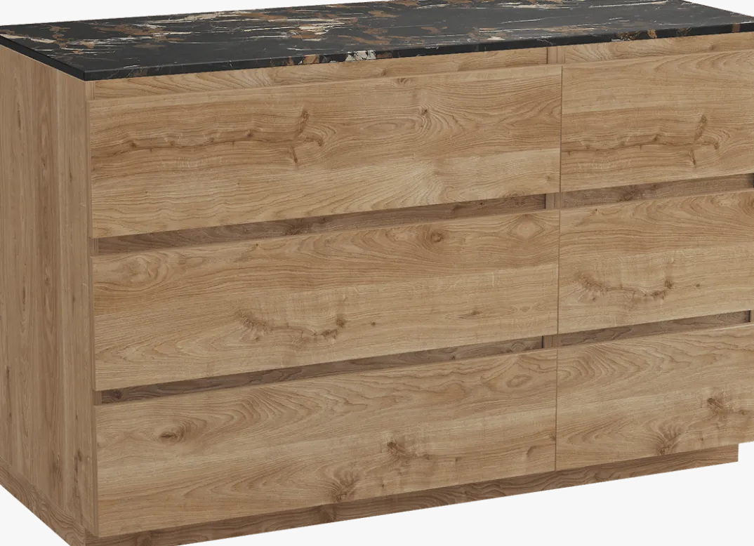 Balmani Lucida badkamermeubel met Stretto wastafelblad voor waskom(men)