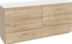 Balmani Lucida badkamermeubel met Stretto wastafelblad voor waskom(men)