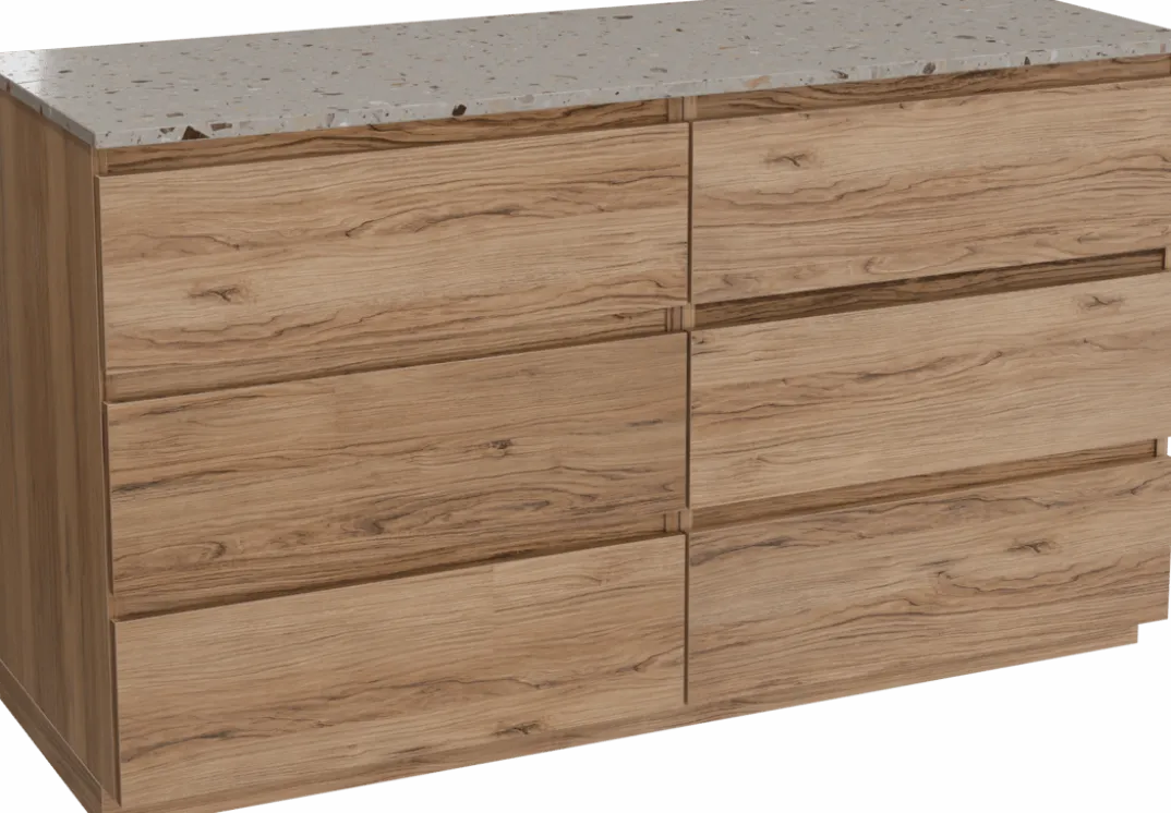 Balmani Lucida badkamermeubel met Stretto wastafelblad voor waskom(men)