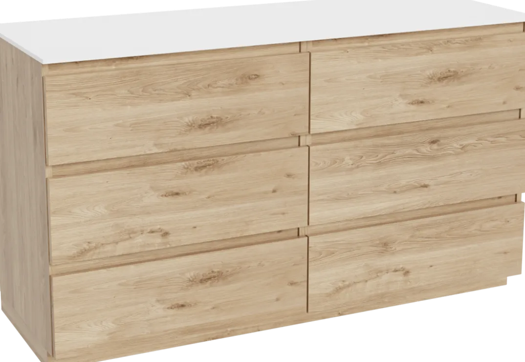 Balmani Lucida badkamermeubel met Stretto wastafelblad voor waskom(men)