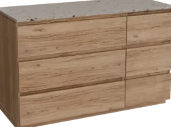 Balmani Lucida badkamermeubel met Stretto wastafelblad voor waskom(men)