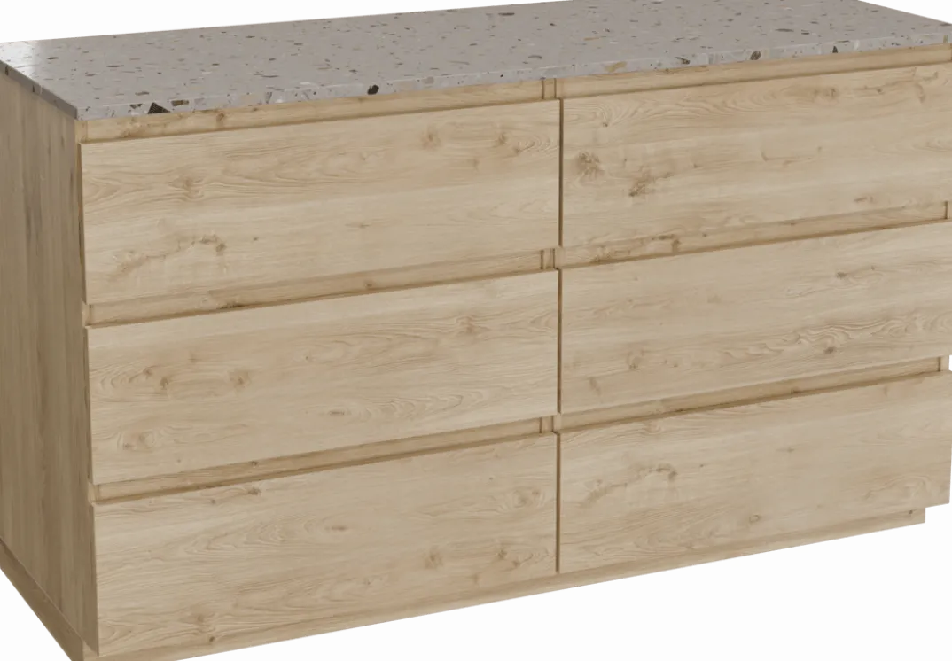Balmani Lucida badkamermeubel met Stretto wastafelblad voor waskom(men)
