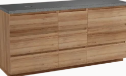 Balmani Lucida badkamermeubel met Rock wastafelblad voor waskom(men)