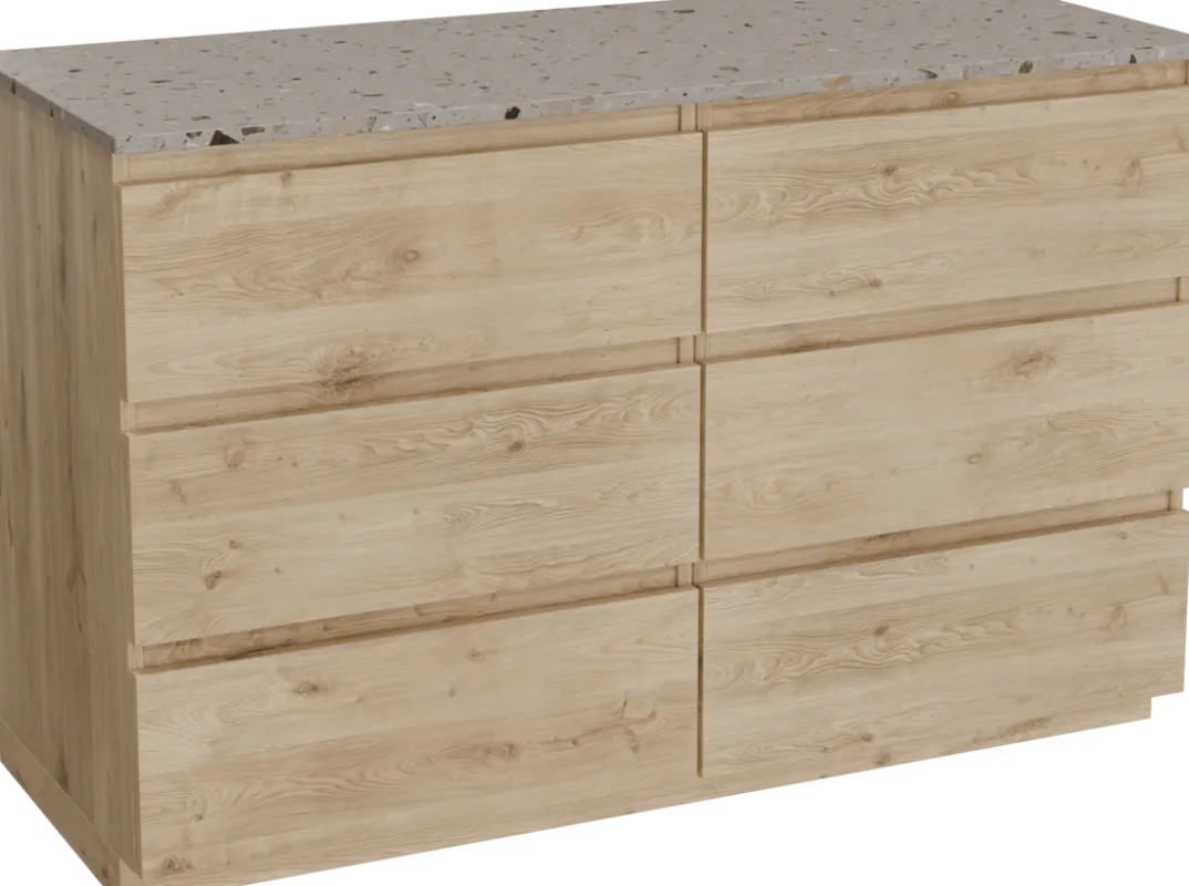 Balmani Lucida badkamermeubel met Stretto wastafelblad voor waskom(men)