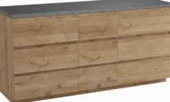 Balmani Lucida badkamermeubel met Rock wastafelblad voor waskom(men)