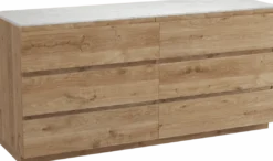 Balmani Lucida badkamermeubel met Stretto wastafelblad voor waskom(men)