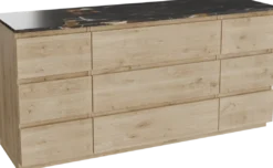 Balmani Lucida badkamermeubel met Stretto wastafelblad voor waskom(men)